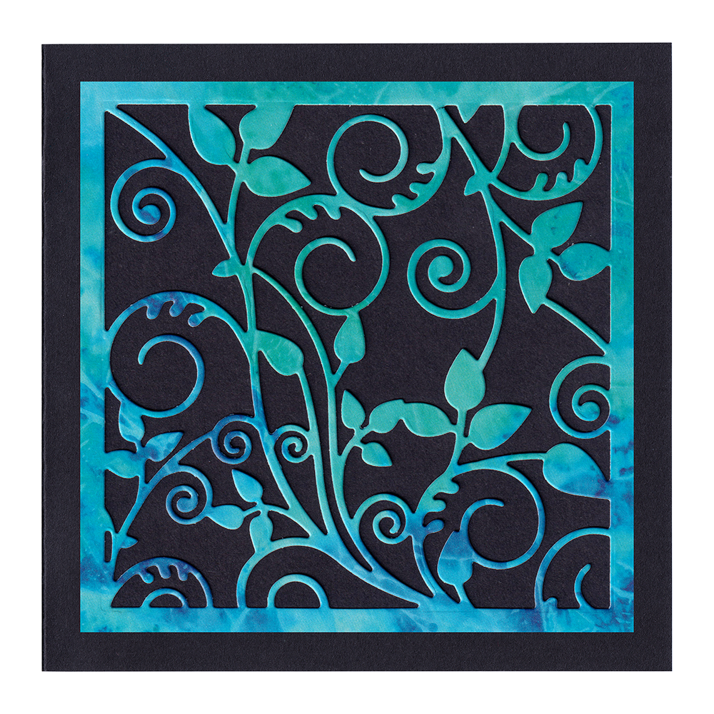 Leafy Swirl - Icy Blue