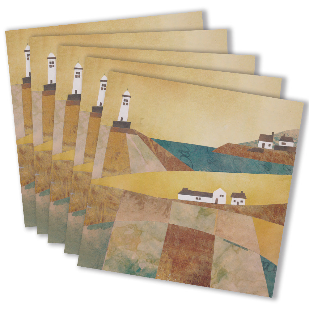 Collage Cards - Lighthouse Pack of 5