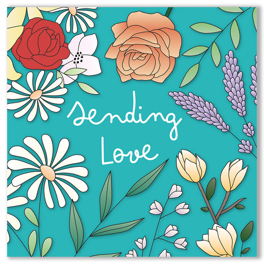 Floral Card - Sending Love